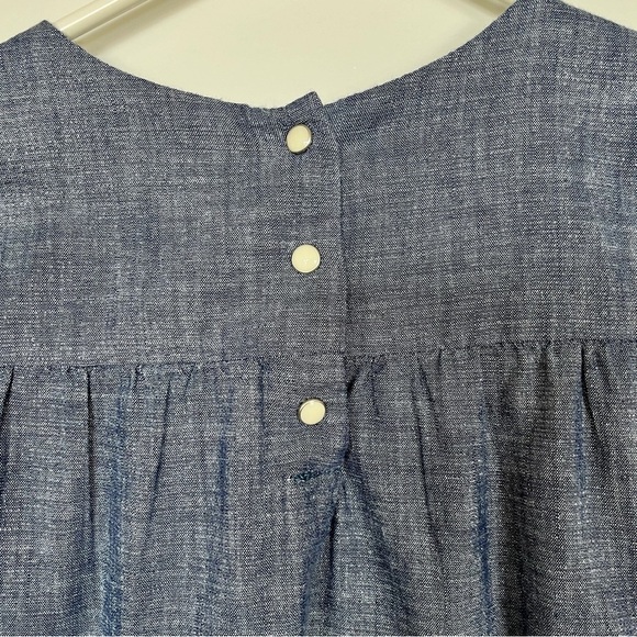 Gymboree Girls Tiered Cotton Chambray Dress Size 6 - Picture 5 of 6
